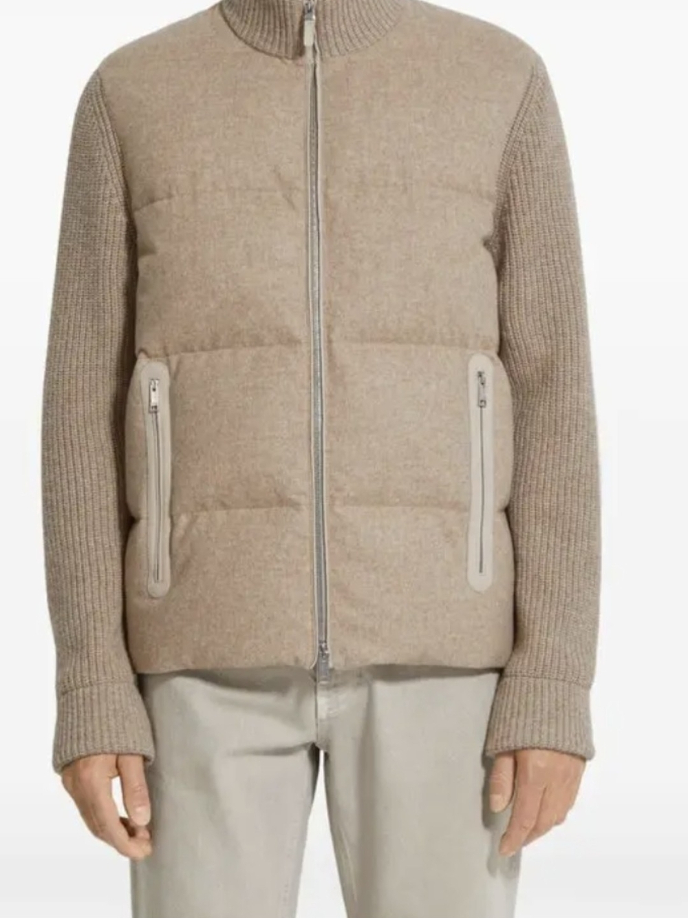 Zegna Oasi Cashmere Taupe Men Jacket Size 52 New With Tags
